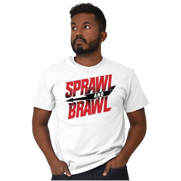 Sprawl and Brawl Muay Thai Fight Men's Graphic T Shirt Tees Brisco Brands S