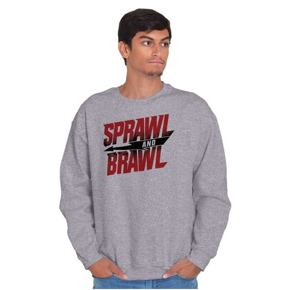 Sprawl and Brawl Muay Thai Fight Sweatshirt for Men or Women Brisco Brands M