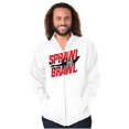 thumbnail image 1 of Sprawl and Brawl Muay Thai Fight Unisex Fleece Graphic Zip Up Hoodie Brisco Brands 2X, 1 of 5