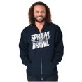 thumbnail image 1 of Sprawl and Brawl Muay Thai Fight Unisex Fleece Graphic Zip Up Hoodie Brisco Brands 2X, 1 of 5