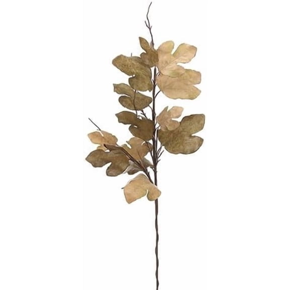 Spray 47" Artificial Fig Leaf in Olive Green Tan 6 Count