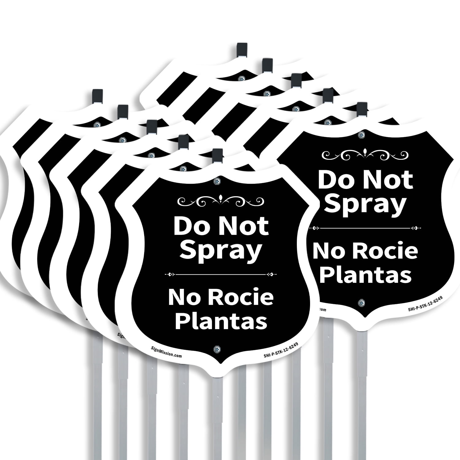 Do Not Spray Bilingual English / Spanish (10 Pack) 12 inch X 12 inch ...