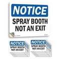 thumbnail image 1 of Spray Booth Not An Exit OSHA Notice Vinyl Decal Label 14 Inch x 10 Inch - 10 Pack, 1 of 6