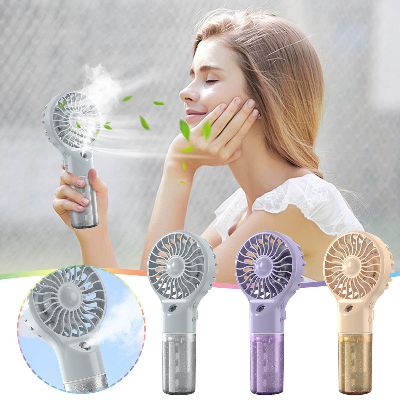 Spray Bottle Fan Spray Fan Bottles Mist Sprayer Hand Held Fan With 