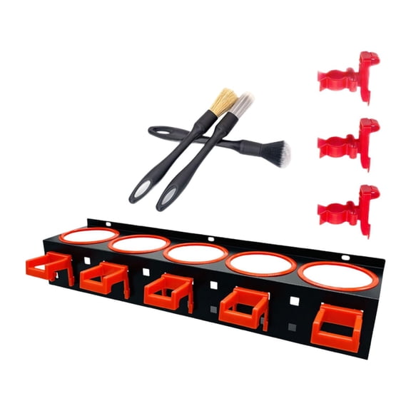 Spray Bottle Storage Rack Wall Mount Organizer Galvanized Metal Space Saving for Garage Home Shop