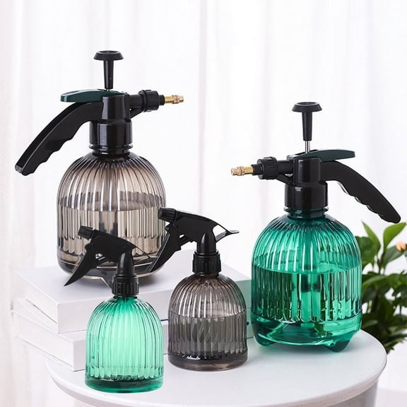 Spray Bottle Watering Can, Fine Mist Sprayer for Home Cleaning and Plant Care, Ergonomic Handle Pressure Sprayer with Adjustable Nozzle, Green Plastic Multipurpose Spray Bottle, Topliu