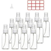 Bonita 12-Pack 4 oz Clear Refillable Travel Bottles, Includes Funnel and Label