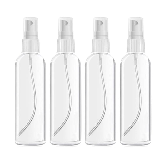 Spray Bottles, 2oz/50ml Clear Empty Fine Mist Plastic Mini Travel Bottle Set, Small Refillable Liquid Containers
