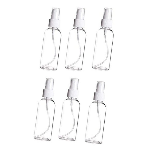 Spray Bottles 6 Pcs,Refillable Cosmetic Spray Bottles,Small Refillable Liquid Containers,2Oz/50Ml Clear Empty Fine Mist Plastic Mini Travel Bottle,Travel Size Spray Bottle,Plastic Spray Bottles