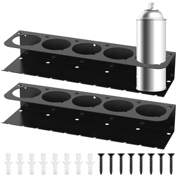 Spray Can Holder Large Opening Wall Mounted Aerosol Spray Organizer Multipurpose Easy Access Aerosol Bottle Holder for Garage Workspace Storage