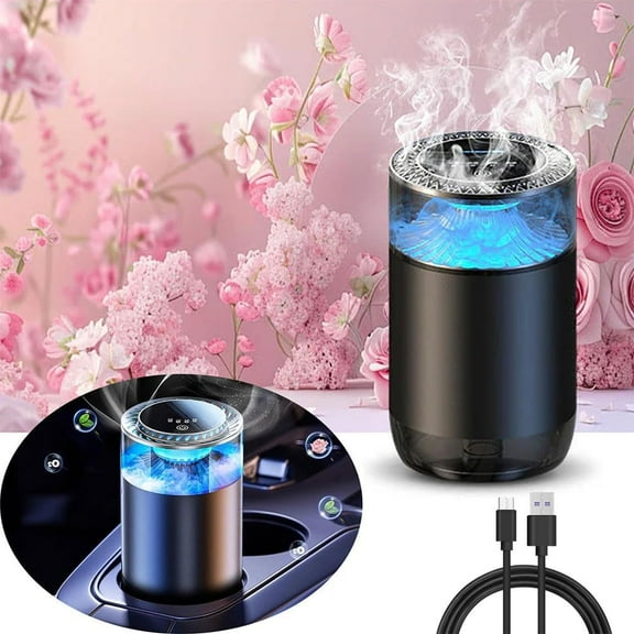 Spray Car Viewing Aromatherapy Diffuser, Spray Car Viewing Aromatherapy Diffuser, Long-Lasting Air Freshener Diffuser, Rechargeable Smart Auto On/Off Intelligent Car Diffuser(Cherry Blossom Scent)