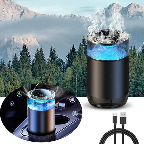 Spray Car Viewing Aromatherapy Diffuser, Spray Car Viewing Aromatherapy Diffuser, Long-Lasting Air Freshener Diffuser, Rechargeable Smart Auto On/Off Intelligent Car Diffuser(Secret Forest)