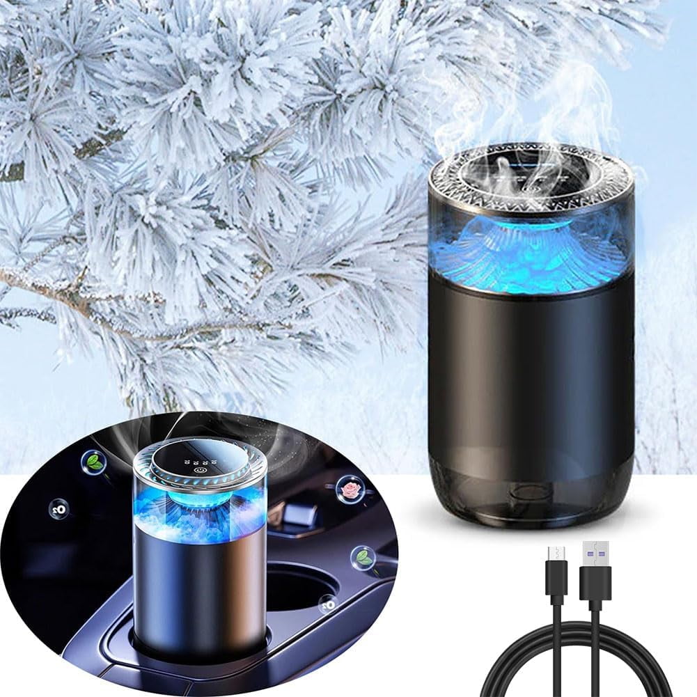 Spray Car Viewing Aromatherapy Diffuser, Spray Car Viewing Aromatherapy Diffuser, Long-Lasting Air Freshener Diffuser, Rechargeable Smart Auto On/Off Intelligent Car Diffuser(North Cedar)