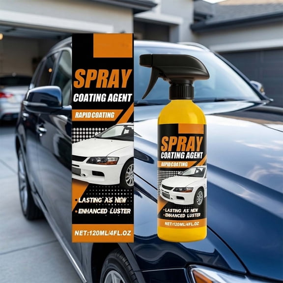 Spray Ceramic Coating, 120ml Nano Hydrophobic Car Wax Sealant with UV Protection, Easy Spray-On Paint Sealant for Cars, Motorcycles, and SUV Detailing