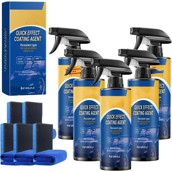 Spray Coating Agent, Multifunctional Advanced Car Quick-Acting Coating Agent Spray, Rayhong Quick Effect Coating Agent, Long-Lasting Protection Waterless Wash, Easy to Use
