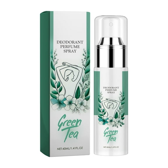 Spray Deodorant for Women Natural Green Tea Aroma Armpit Deodorization Spray Clean And Refreshing Non Irritating 40ml 72 Hour Sweat and Odor Control Deodorant Spray Perfume - Aluminum Free, Skin Safe