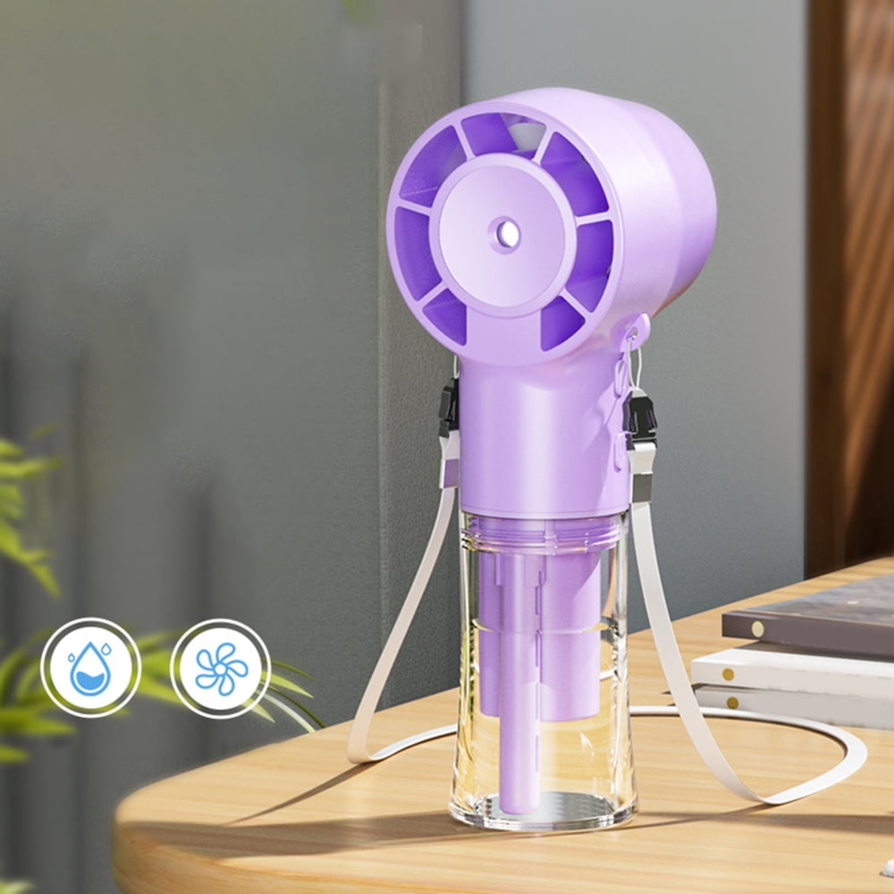 Spray Fan USB 12000 RPM Personal Neck Fan Small Handheld Quiet Cooling ...