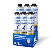 Spray Foam Insulation 120 Board ft/Sq.ft, Closed Cell Wide Polyurethane DIY Spray Foam for Walls, Ceilings, Attics and Garage Doors -Thermal & Soundproofing, Included Gun & Cleaner 6 Pack