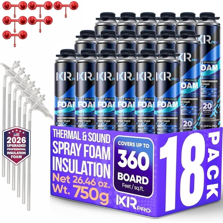 Ixirpro 18-Pack Expanding Spray Foam Insulation (25.4 oz / 720g