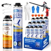 GemonExe Spray Foam Insulation Kit Eco-Friendly Polyurethane 41 cm x 34.5 cm x 21 cm 12 Pack