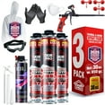 thumbnail image 1 of Spray Foam Insulation Kit (3 PK Kit-30oz) Expanding Sealant, Spray Foam, Mega Size Closed Cell Heat Acoustic Insulation, 1 of 9