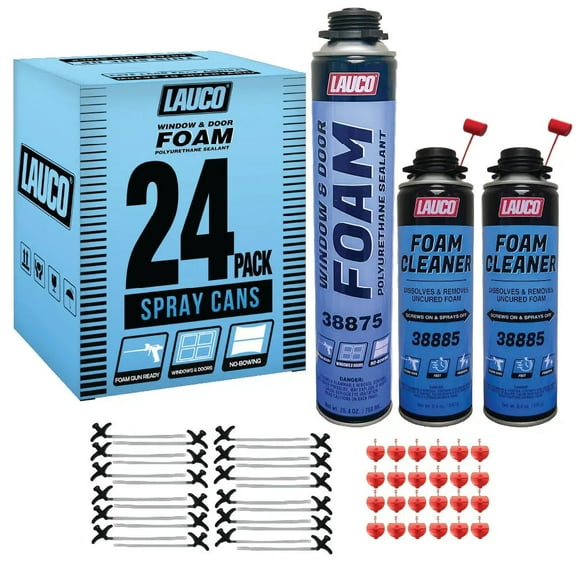 Spray Foam Insulation Kit - High-Density Expanding Foam Sealant with Cleaner Without Gun Quantity: 24 Pack