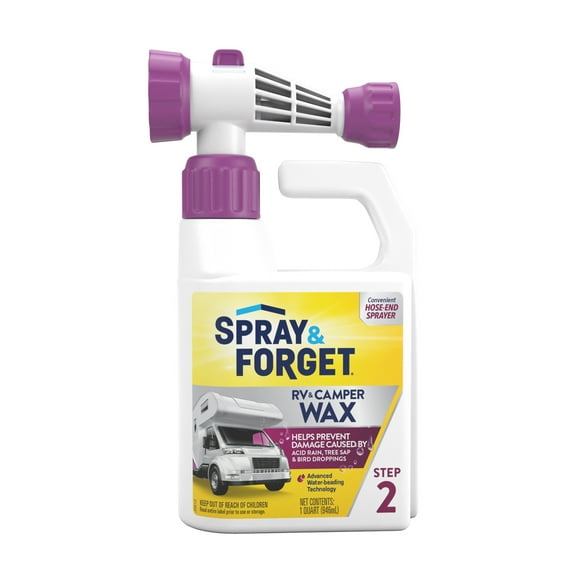 Spray & Forget RV & Camper Wax with Hose End Adapter, 32 oz.