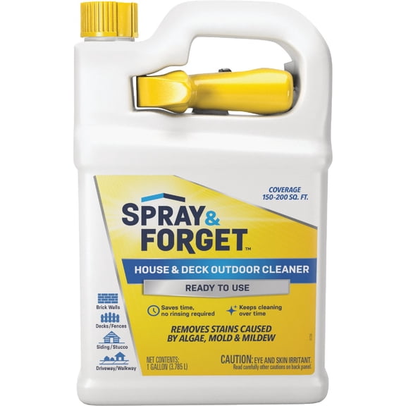 Spray & Forget Ready-to-Use Outdoor Cleaner with Nested Trigger Spray, Mold & Mildew, 1 Gallon