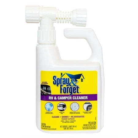 1 pack-WM Barr SFRVCHEQ04 Spray & Forget RV & Camper Cleaner With Hose End Adapter, 1 Quart