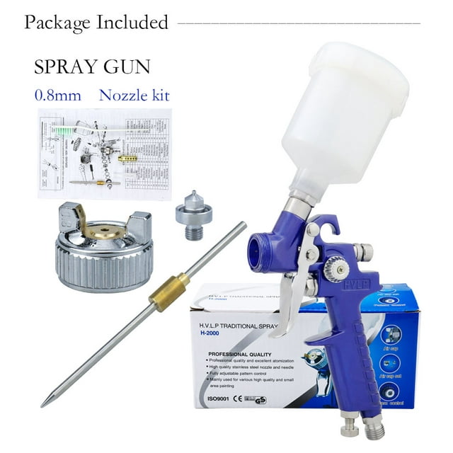 Spray Gun 0.8/1.0mm Nozzle Professional HVLP Spray Guns Sprayer Paint