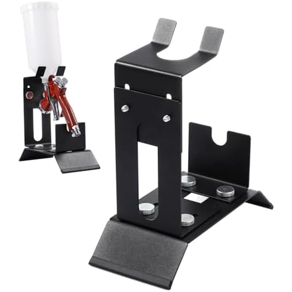 Spray Gun Holder Stand, Adjustable Spray Gun Holder with Removable Non-slip Strip (Bench Top)