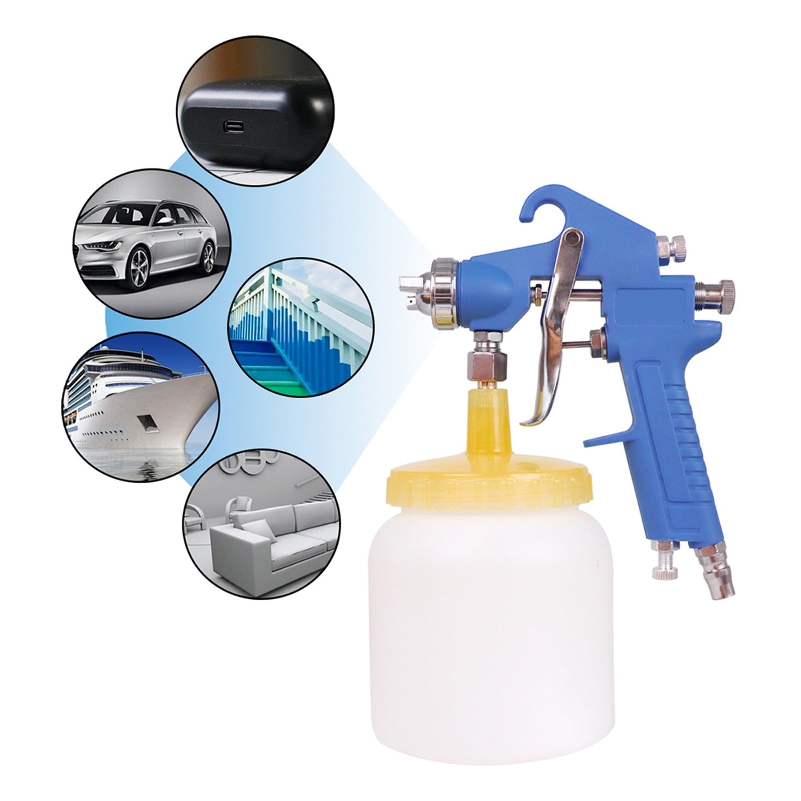 Spray Guns W71 Pneumatic Paint Spray Gun Tool 1.5mm Painting Cars