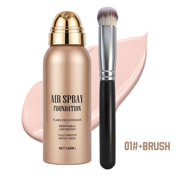 Spray Liquid Foundations,Full Coverage Foundation for Smooth Nude Finish,Waterproof Lightweight Spray Foundation Makeup for Indoor Outdoor Use Gift for Women
