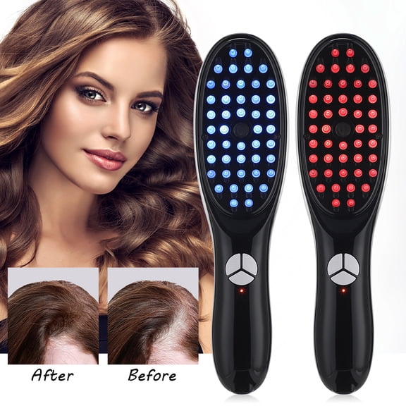 Spray Massager Comb,Hair Liquid Applicator Current Head Meridian Massager Anti Hair Loss Physiotherapy Apparatus Red and Blue Light Nourishing Scalp