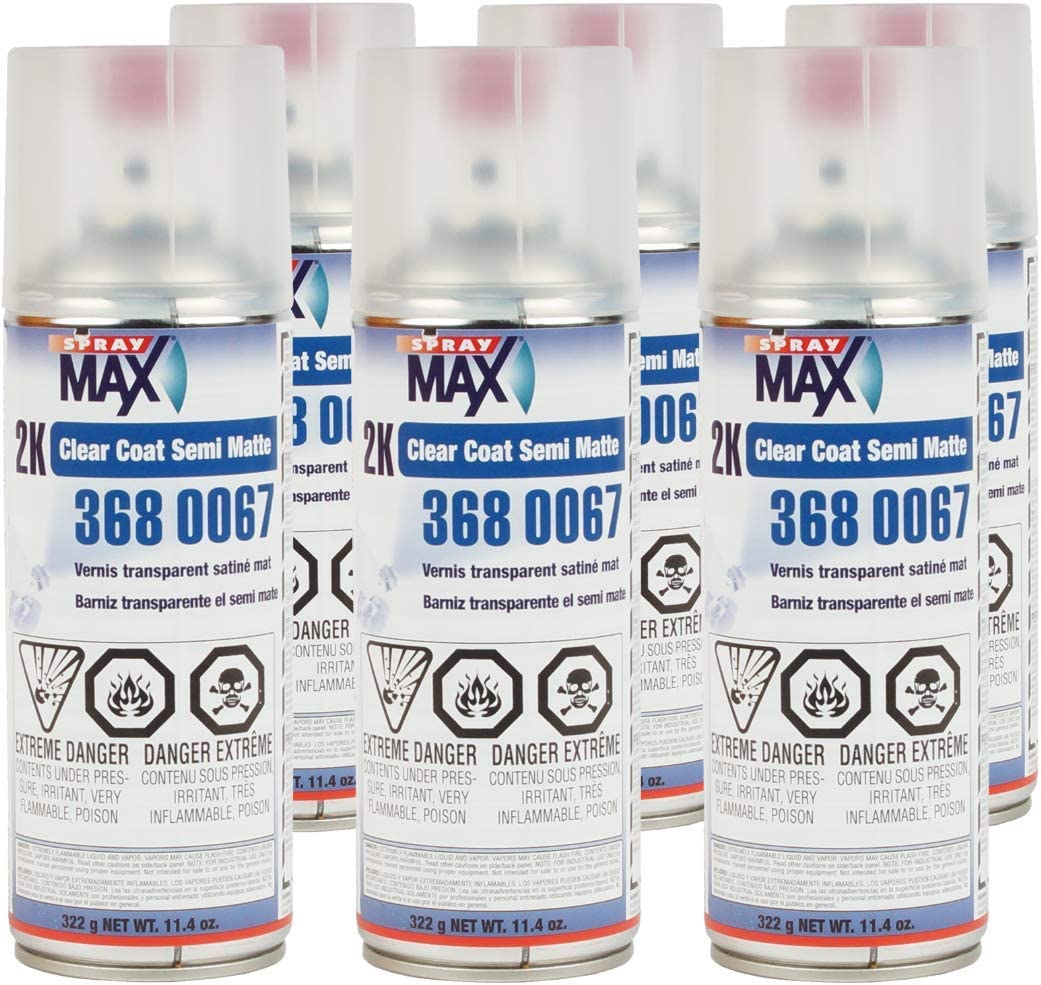 Spray Max 2K SemiMatte Finish Clear Coat Spray Paint Weather