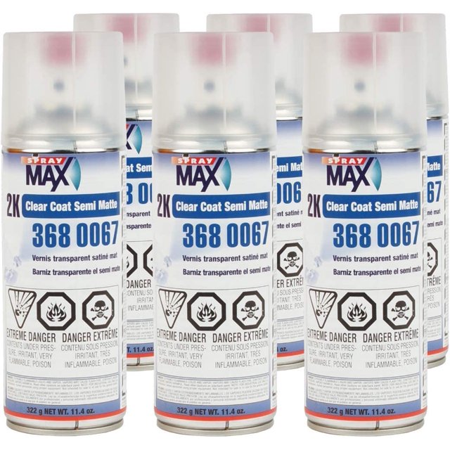 Spray Max 2K SemiMatte Finish Clear Coat Spray Paint Weather
