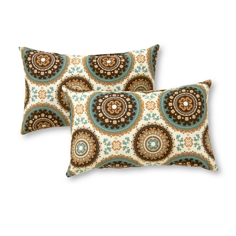Coastal Ikat 19 x 12 in. Outdoor Rectangle Accent Pillow, Set of 2 Coastal Ikat 19 x 12 in. Outdoor Rectangle Accent Pillow, Set of 2