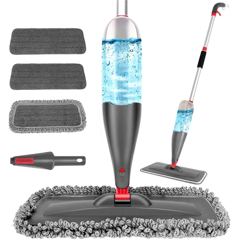WJSXC Home Cleaning Gadgets,Spray Mop for Household Cleaning,with  Refillable Bottle,Fiber Cloth and 1 Tool Mop,Dry and Wet Spray Mop for  Household