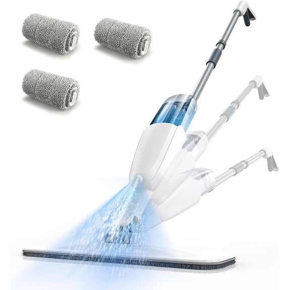 Spray Mop for Floor Cleaning with Washable Pads & Refillable Tank | Sensitive Trigger Even Mist, 360 Swivel Head, Reusable Microfiber Pad, 500ML Removable Water