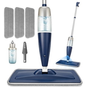 Spray Mop for Hardwood Floors Cleaning with 3 Washable Pads,Microfiber Wet Mops Sprayer and 23.6 oz Refillable Bottle Home Kitchen Tile Wood Vinyl Laminate Floor Dust