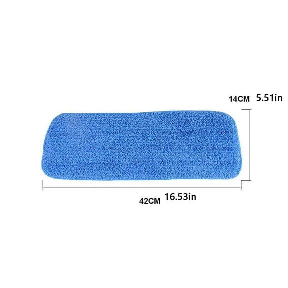 Spray Mop Replacement Cloth Refills, 16.5 Inch Wet Dry Mop Pads for Home Floor Cleaning, Washable Microfiber Mop Head for Hardwood, Tile, Laminate, Pack of 1, Blue