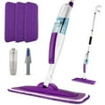 thumbnail image 1 of Spray Mop Sets Mops for Floor Cleaning Home or Commercial Wet Dry Mop with 400ml Refillable Bottle & 3 Microfiber Pads & 1 Scraper for hardwood Professional Flat Mop PURPLE, 1 of 8