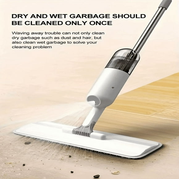 Spray Mop for Floor Cleaning, Home Commercial Use, Ideal for Tackling Spills, Stains, and Daily Grime, White