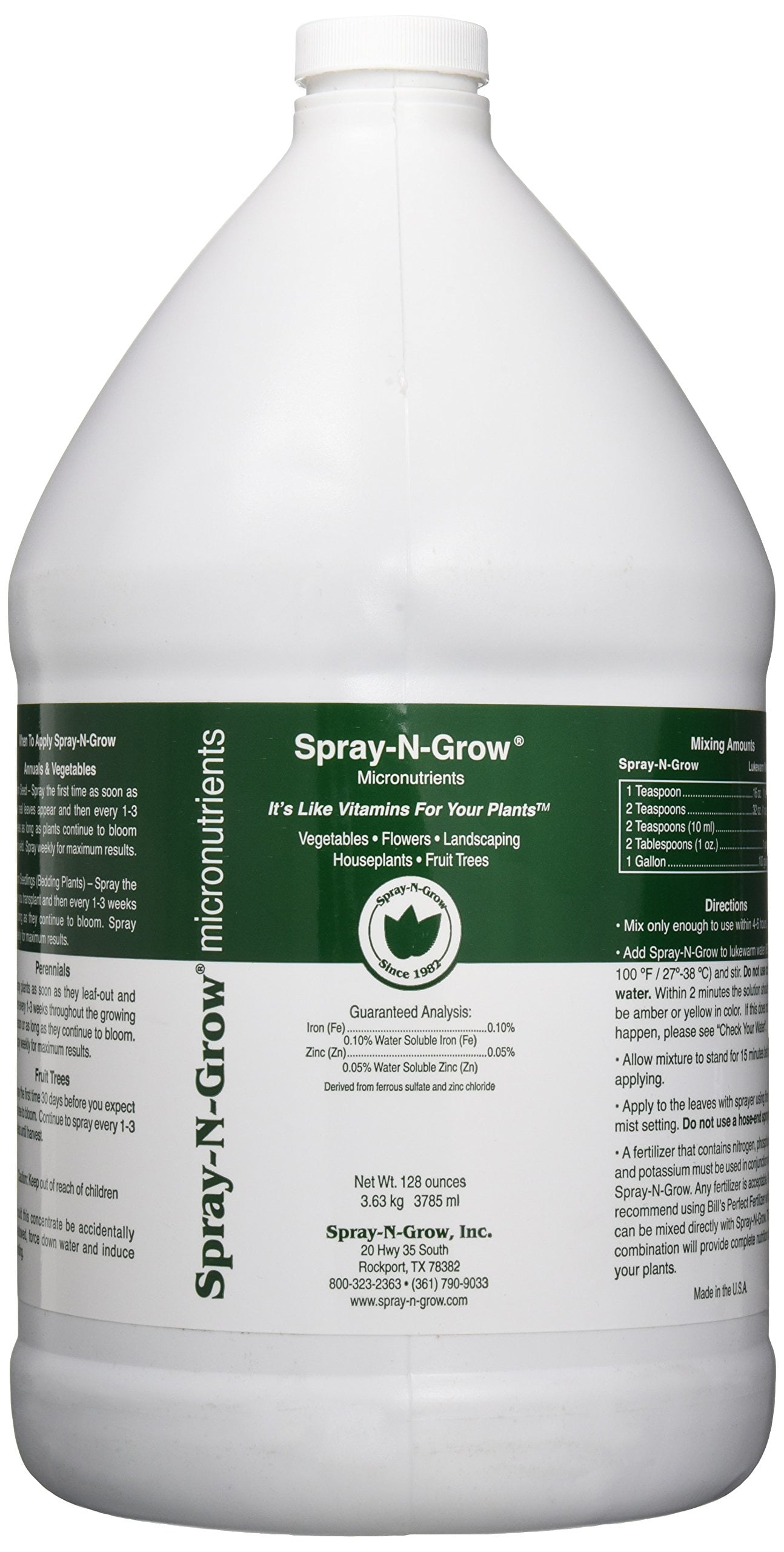SprayNGrow 1CSNG8SPR Micronutrients, gallon