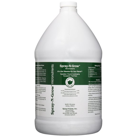 Spray-N-Grow SPSNG, 1 gal Nutrient, White