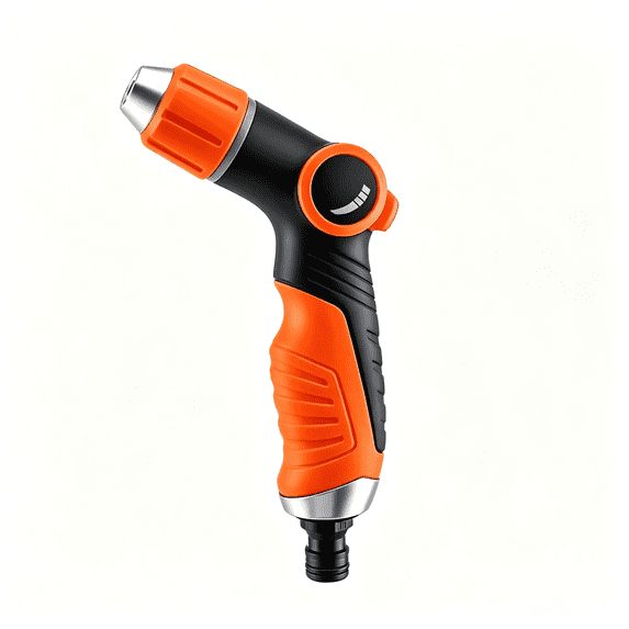 Spray Nozzle for Garden Hose Orange, High Pressure Water Jet for Washing Car Floor Window, Outdoor Watering Cleaning Tool