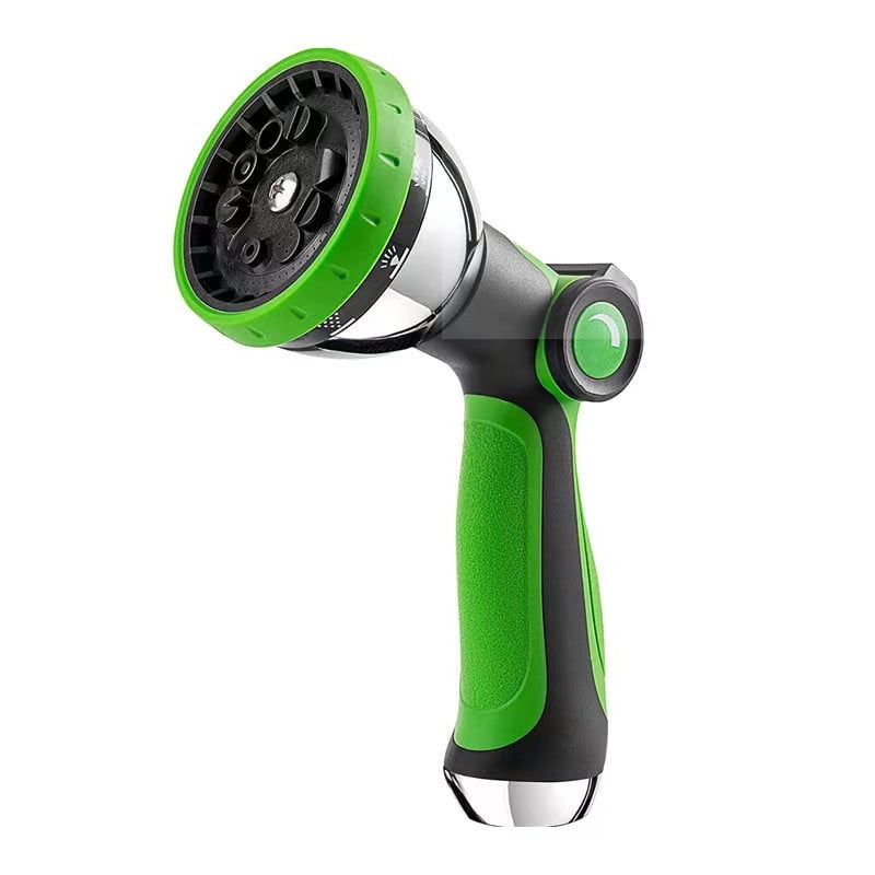 Spray Nozzles for Garden Hose - 10 Spray Patterns Garden Hose Nozzle with Adjustable Flow Control for Watering Plants, Washing Cars,Washing Pets, Thumb Control (Green)