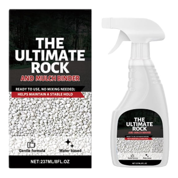 Spray-On Rock & Mulch Binder, Mulch & Rock Glue for Landscape, for Rocks, Gravel, Bark & Mulch - Weather-Resistant, Non-Toxic, Plant & Pet Safe Garden Binder (1PC)