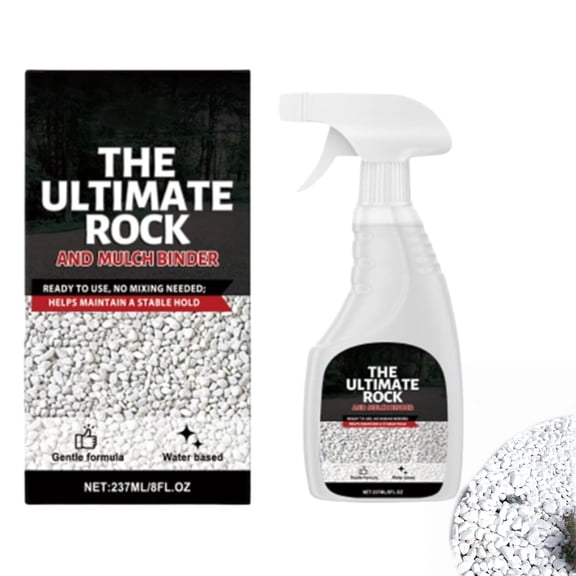 Spray-On Rock & Mulch Binder, Mulch & Rock Glue for Landscape, for Rocks, Gravel, Bark & Mulch - Weather-Resistant, Non-Toxic, Plant & Pet Safe Garden Binder (1pc)