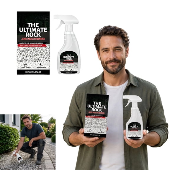 Spray-On Rock & Mulch Binder, Mulch & Rock Glue for Landscape, for Rocks, Gravel, Bark & Mulch - Weather-Resistant, Non-Toxic, Plant & Pet Safe Garden Binder